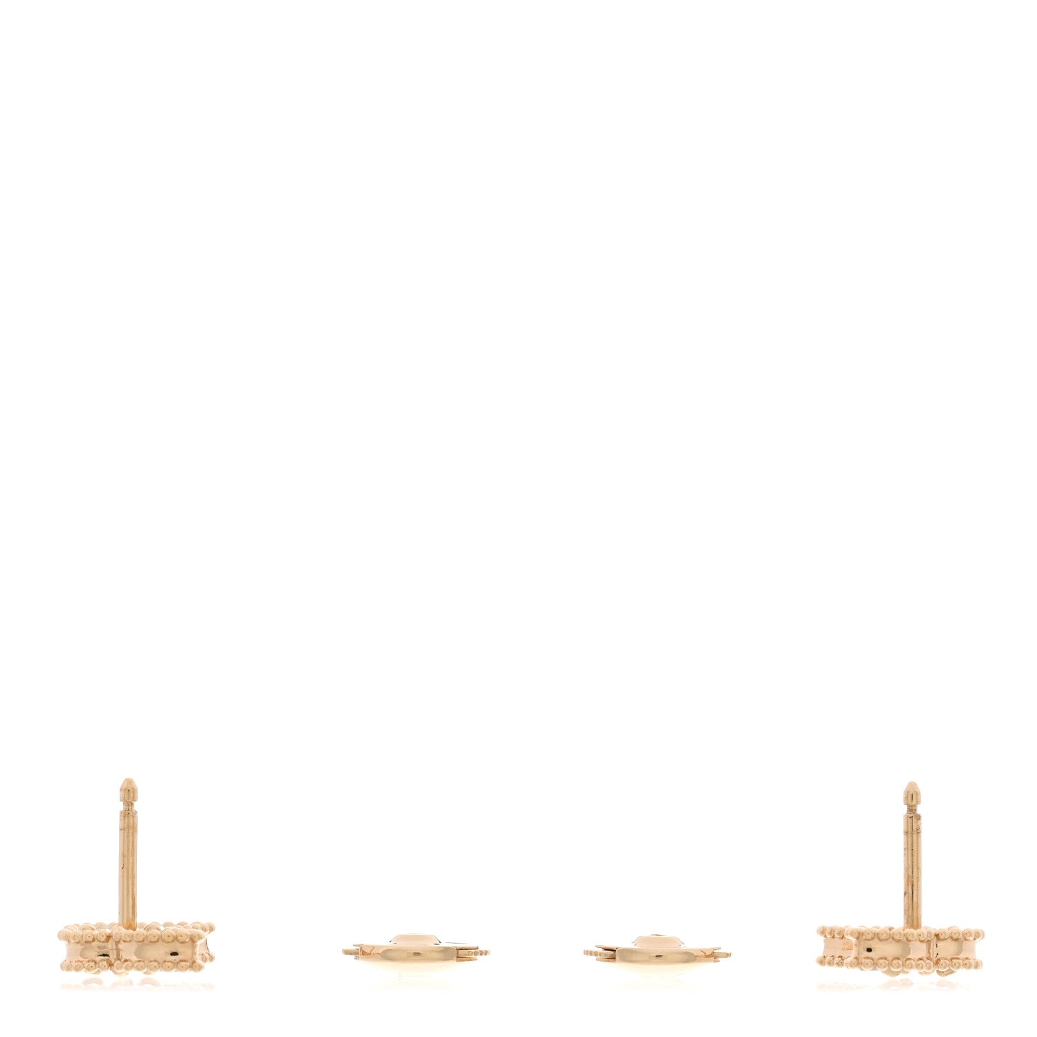 Van Cleef & Arpels 18K Yellow Gold Mother of Pearl Sweet Alhambra Butterfly Earrings 3 of 5