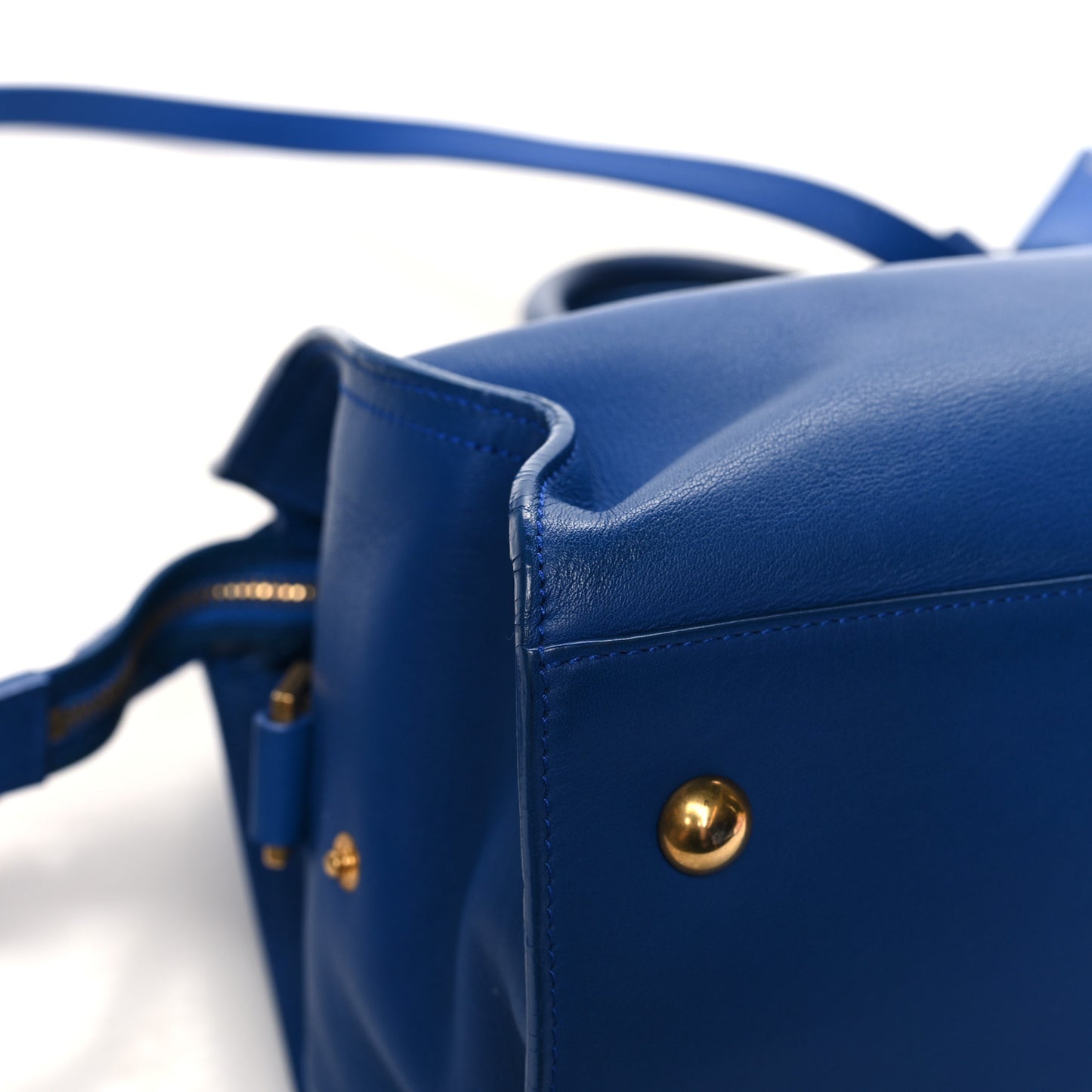 SAINT LAURENT Calfskin Small Classic Y Cabas Royal Blue