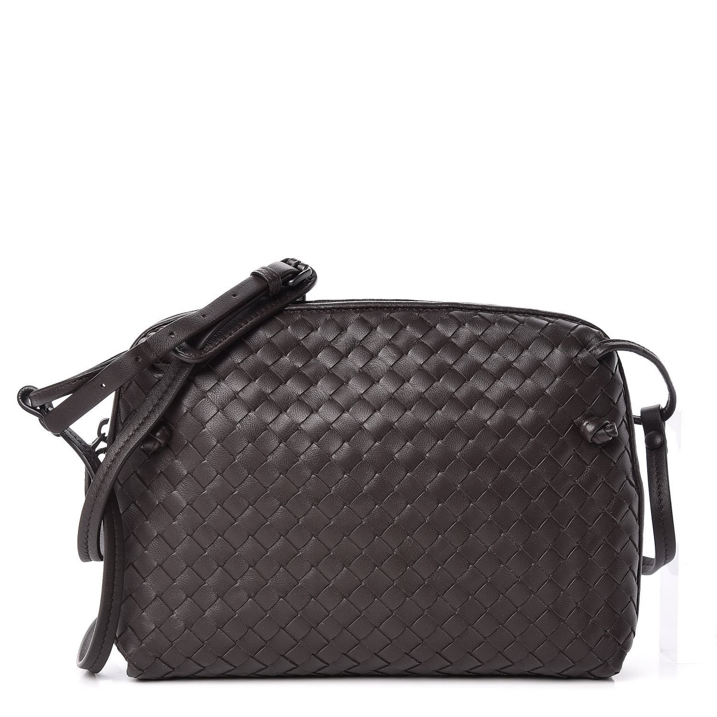 Nappa Intrecciato Pillow Crossbody Messenger Ebano