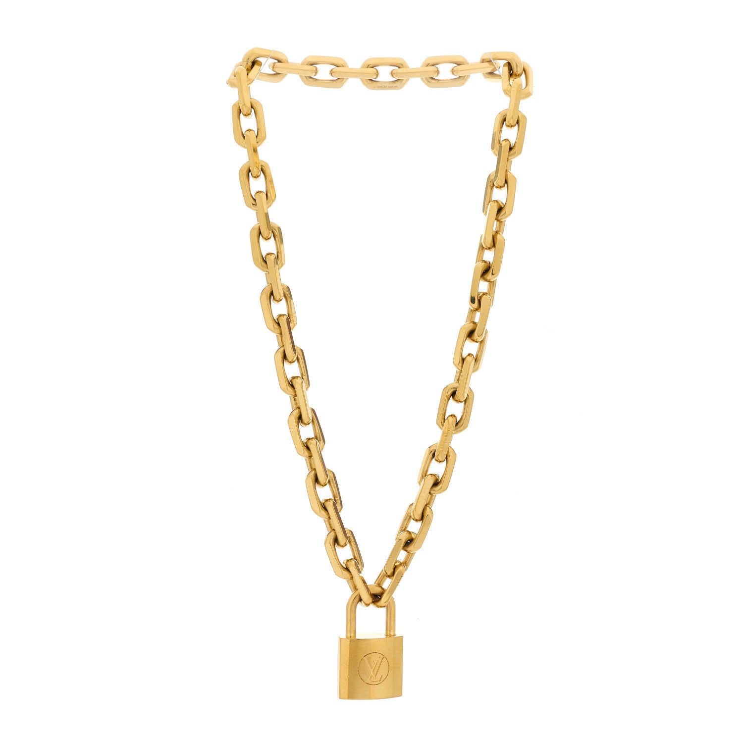 Louis Vuitton LV Edge Necklace Cadenas Gold 3 of 6