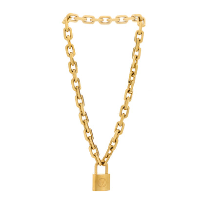 Louis Vuitton LV Edge Necklace Cadenas Gold 3 of 6