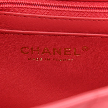 Chanel Caviar Quilted Mini Rectangular Flap Dark Pink 5 of 7