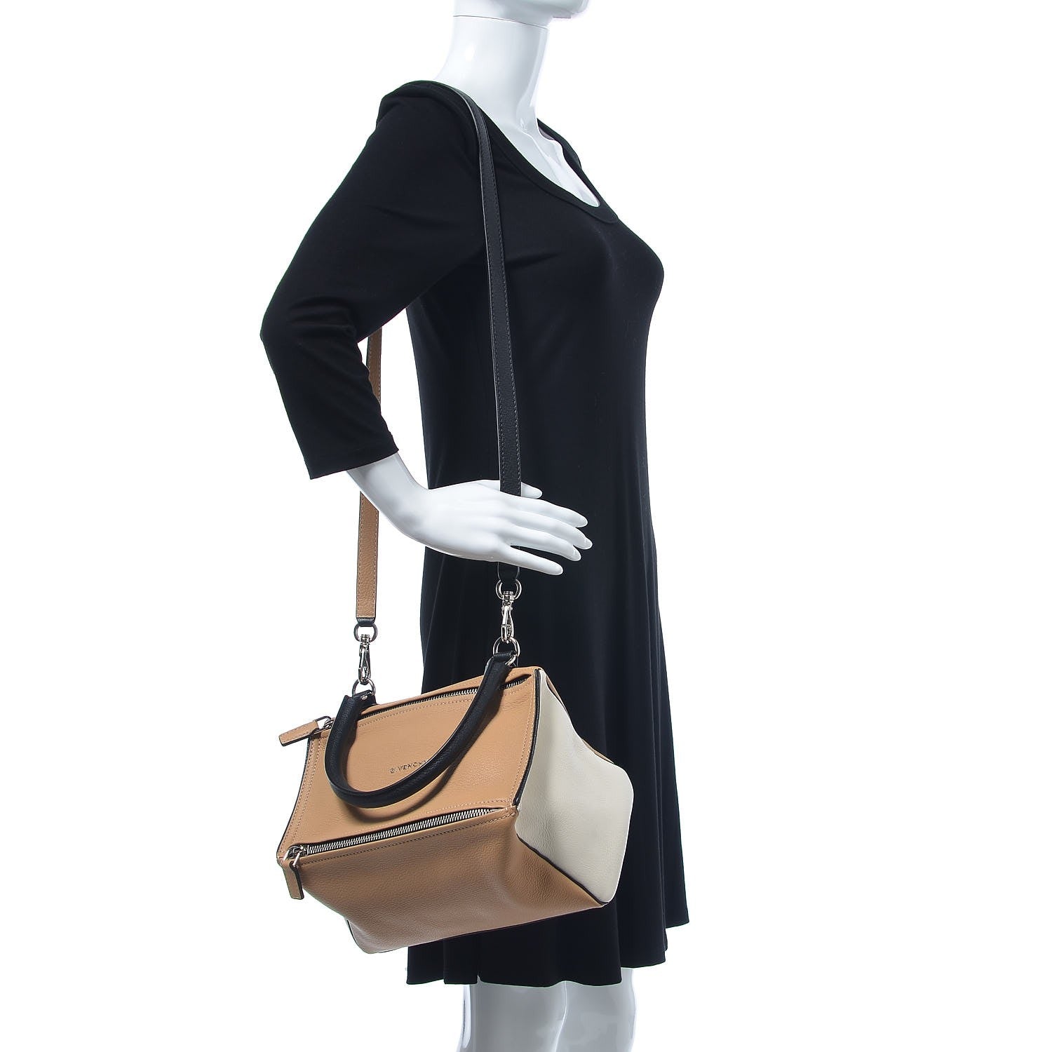 Givenchy Sugar Goatskin Small Bi-Color Pandora Light Beige 2 of 7