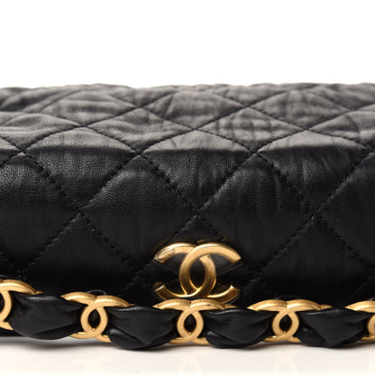 Chanel Crumpled Lambskin Quilted Small CC Links Shoulder Bag Black 8 of 11