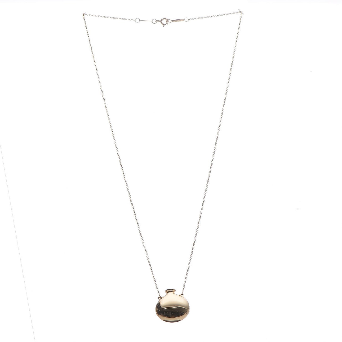 18K Yellow Gold Elsa Peretti Bottle Open Bottle Pendant Necklace