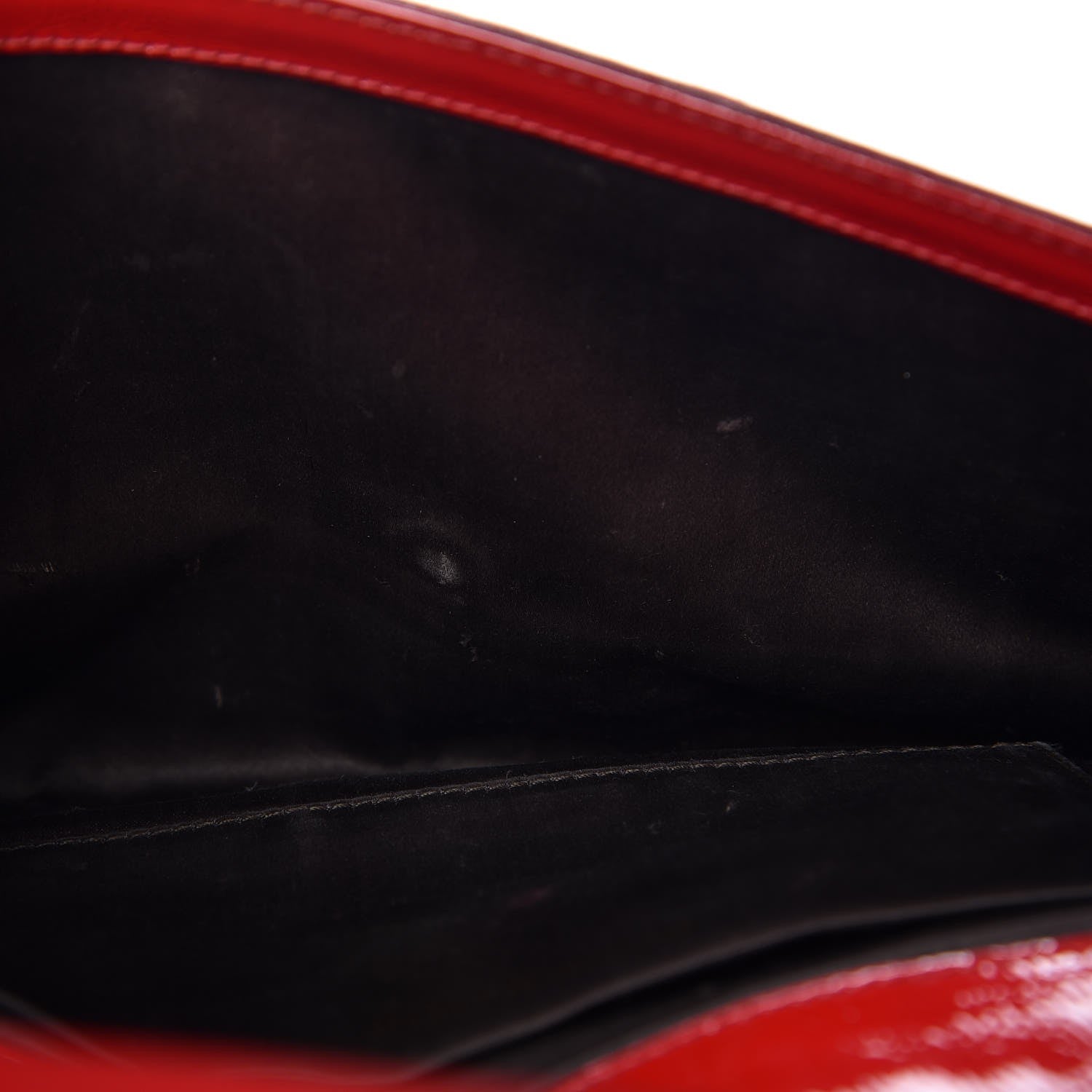 Saint Laurent Textured Patent Monogram Large Belle De Jour Clutch Red 7 of 7