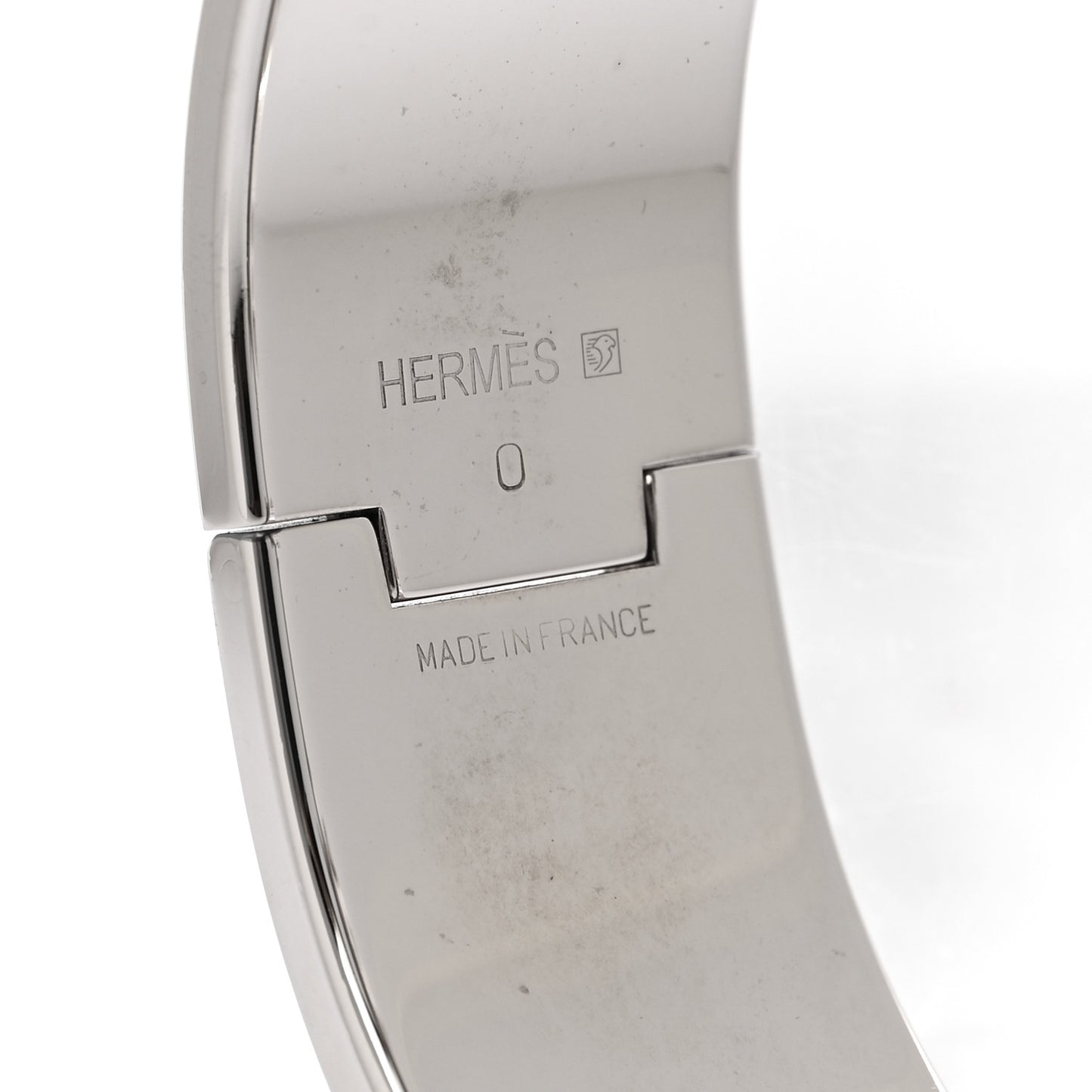 Enamel Wide Clic Clac H Bracelet PM White
