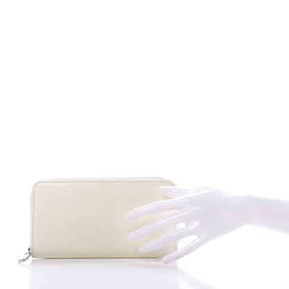 Louis Vuitton Shiny Calfskin Damier Facette Zippy Wallet Creme 2 of 12