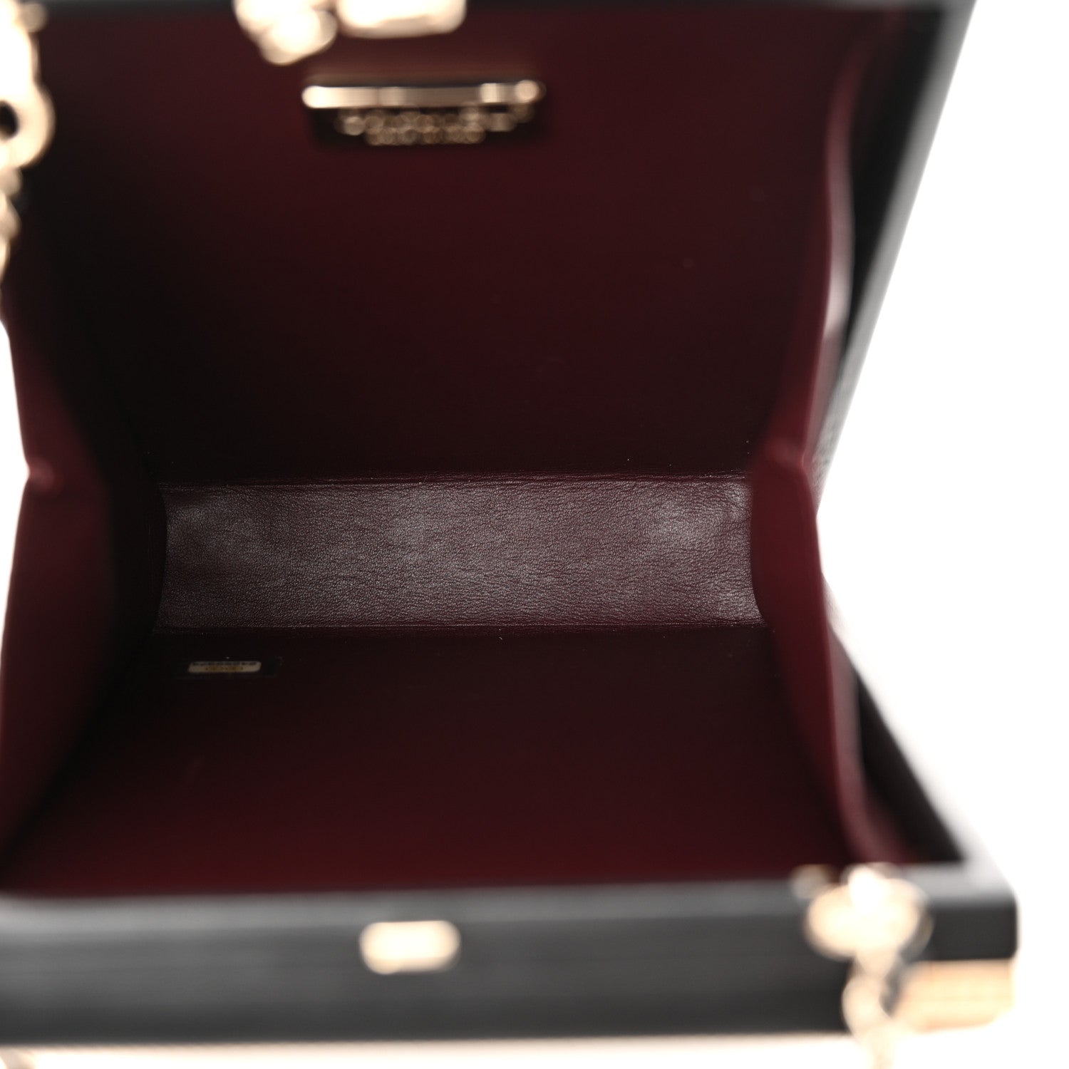 Chanel Lambskin Room Card Minaudiere Evening Bag Black Gold 5 of 11