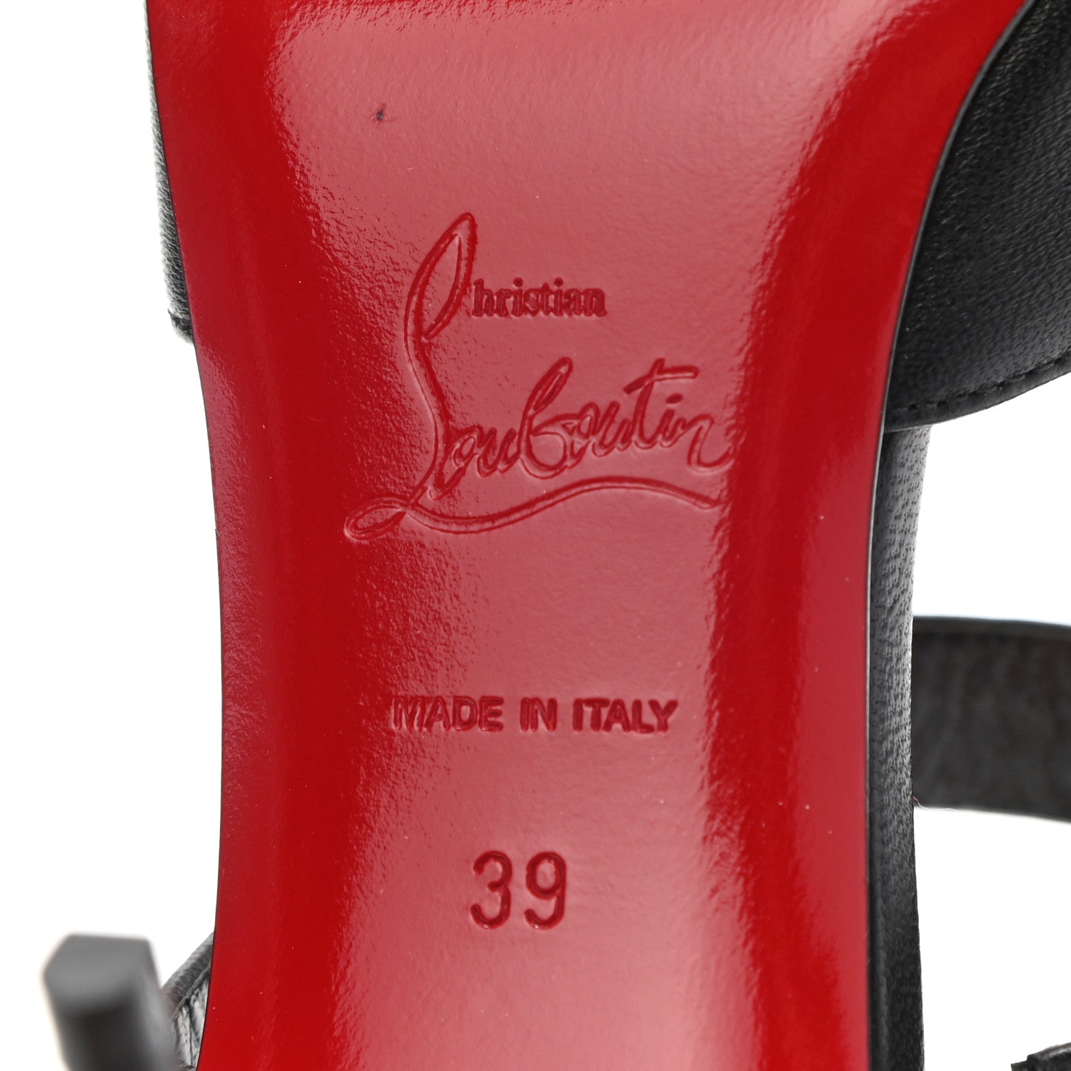 Christian Louboutin Nappa Choc Lock 85 Sandals 39 Black 6 of 13