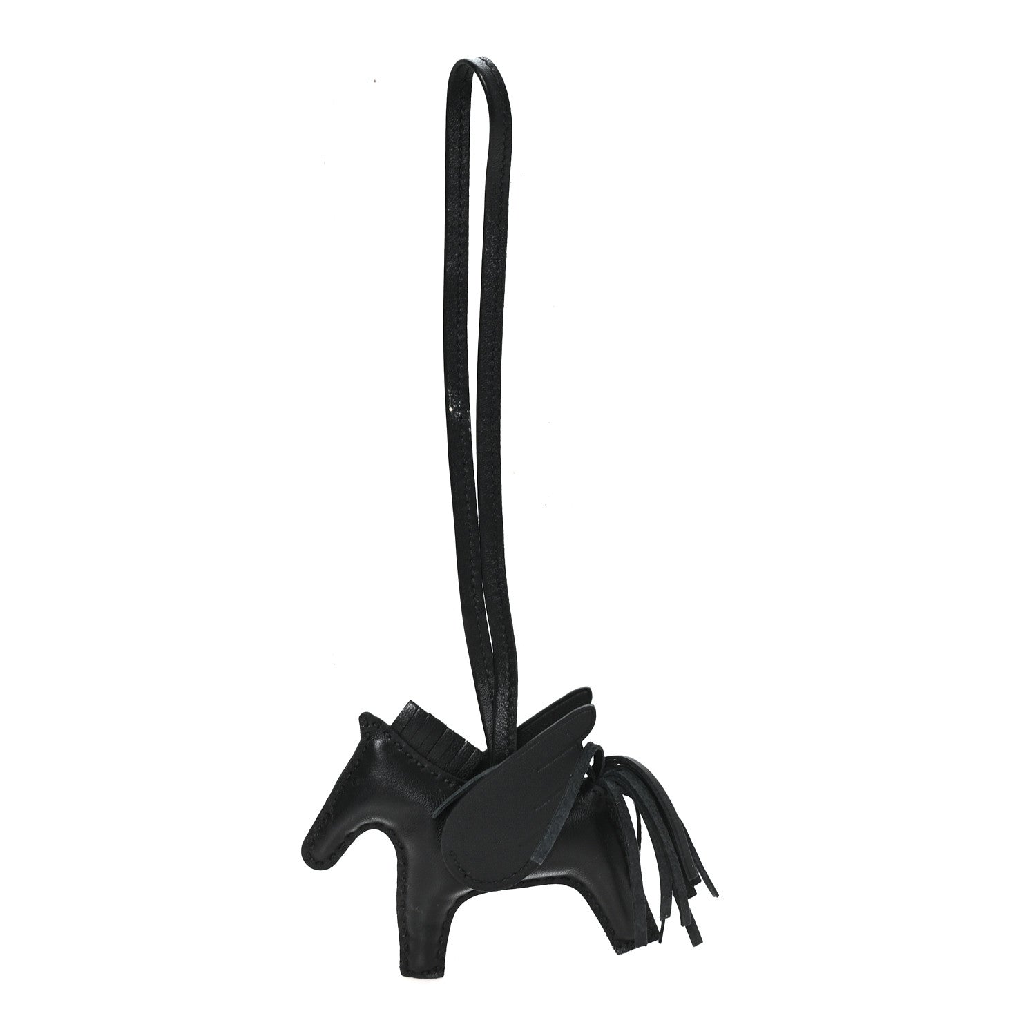 Hermes Milo Lambskin Grigri Rodeo Pegase Horse Bag Charm PM So Black 1 of 5