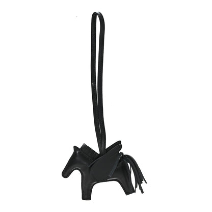 Hermes Milo Lambskin Grigri Rodeo Pegase Horse Bag Charm PM So Black 1 of 5