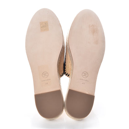 Chanel Suede Grosgrain CC Espadrilles 41 Black 5 of 8