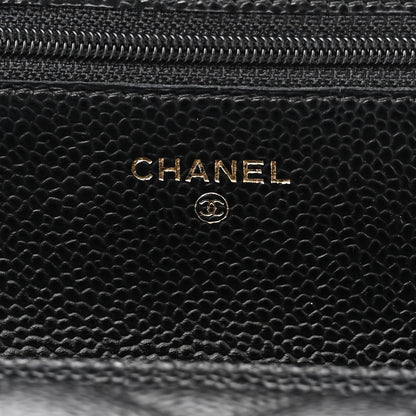 Chanel Caviar Quilted Wallet on Chain WOC Black 6 of 12