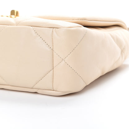 Chanel Lambskin Quilted Medium 19 Flap Light Beige 9 of 9