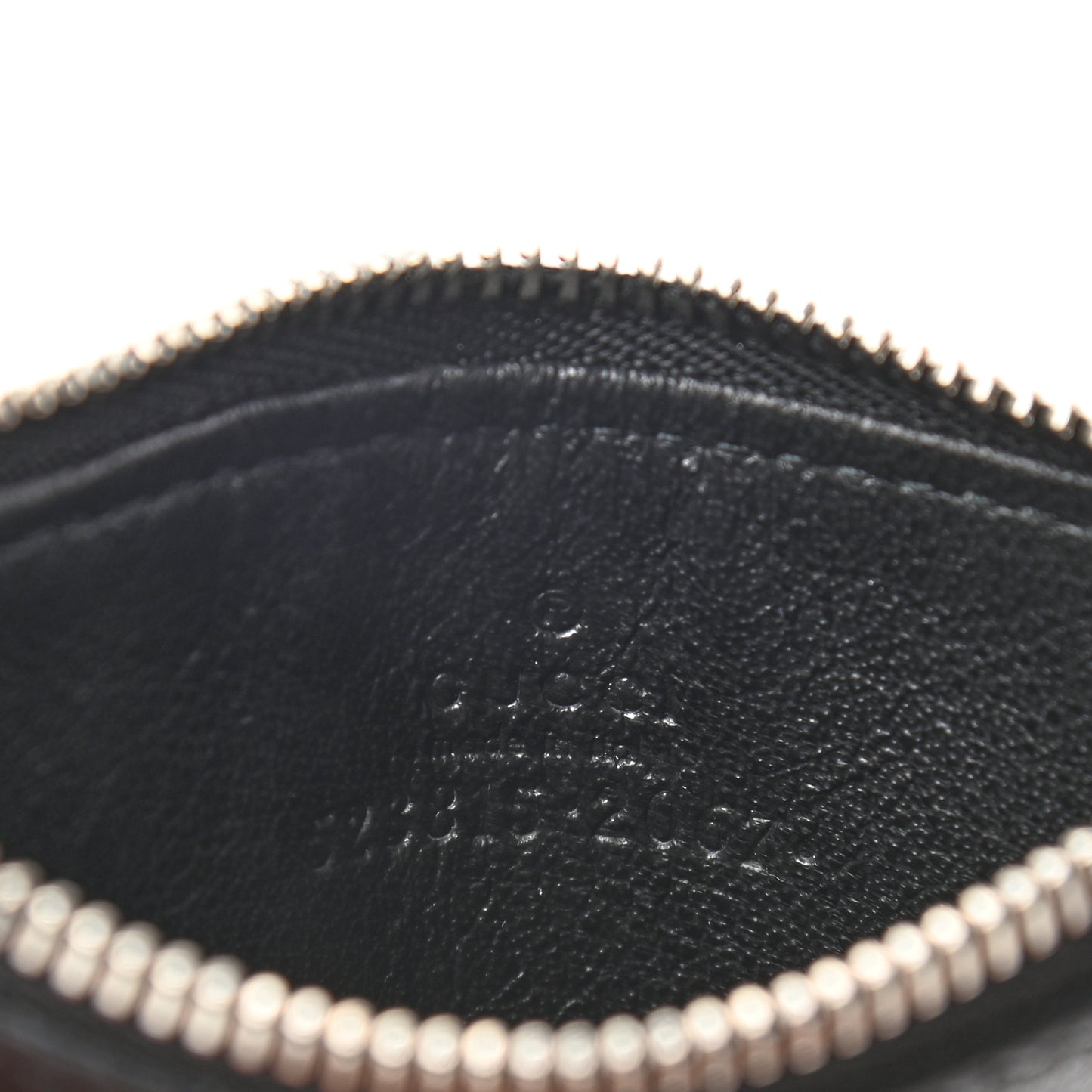 Calfskin Logo Lanyard Card Case Black