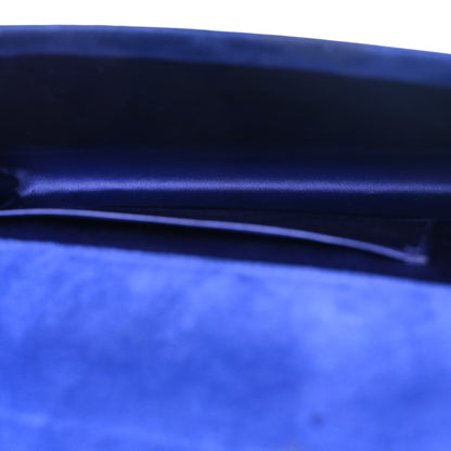 Saint Laurent Patent Calfskin Monogram Large Belle De Jour Clutch Royal Blue 5 of 12