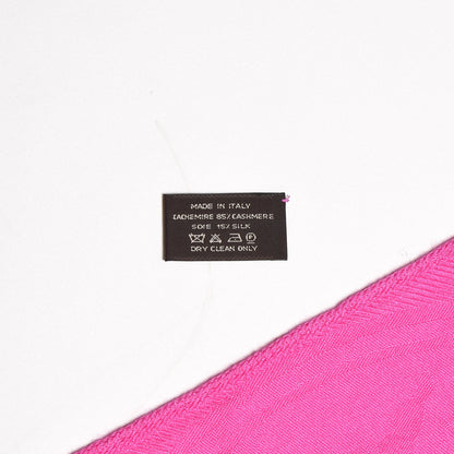 Hermes Cashmere Silk New Libris Stole Rose Indien 5 of 5