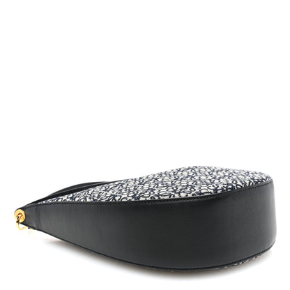 Loewe Jacquard Anagram Calfskin Luna Bag Navy Black 4 of 9