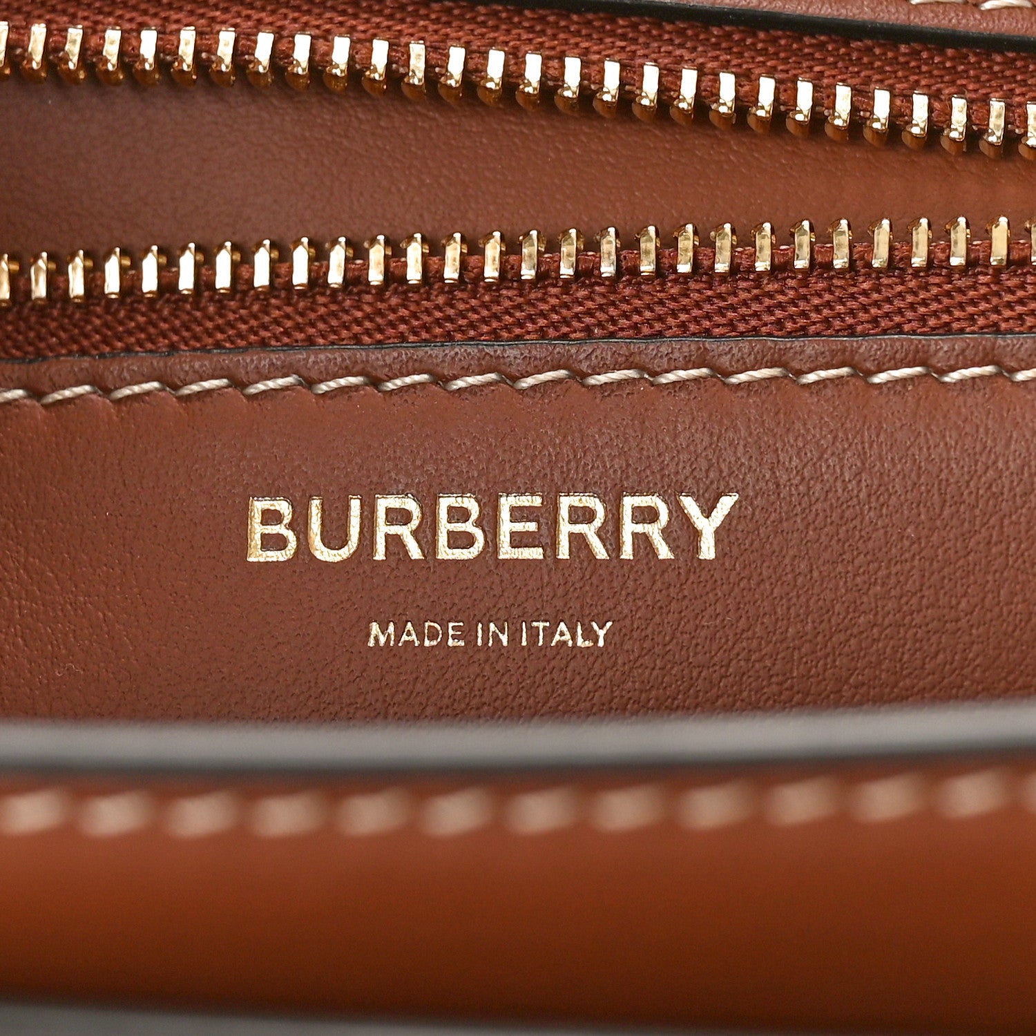 Burberry Velvet Calfskin Monogram Medium TB Chain Bag Dark Brown 7 of 10