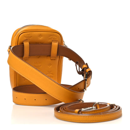 MCM Calfskin Ottomar Monogram Original Belt Bag Golden Mango 3 of 11