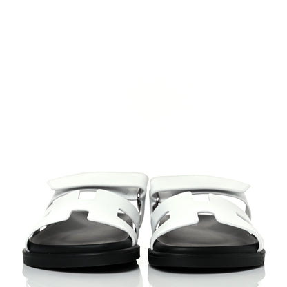 Hermes Calfskin Womens Chypre Sandals 40 White 2 of 9