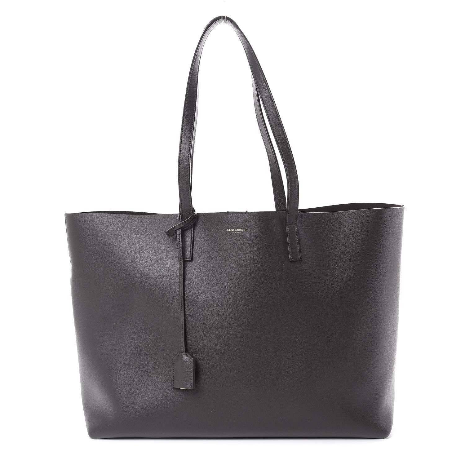 Saint Laurent Calfskin Large Shopping Tote Asphalt 3 of 11