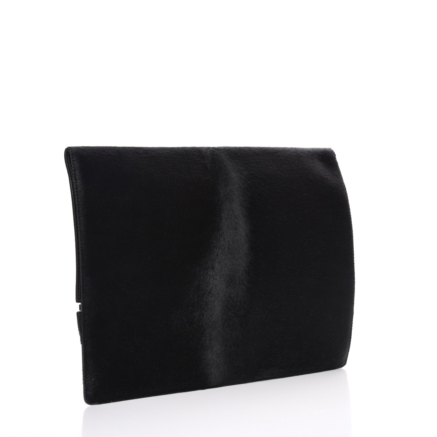 Celine Pony Hair Zip Clutch Pouch Black 3 of 7