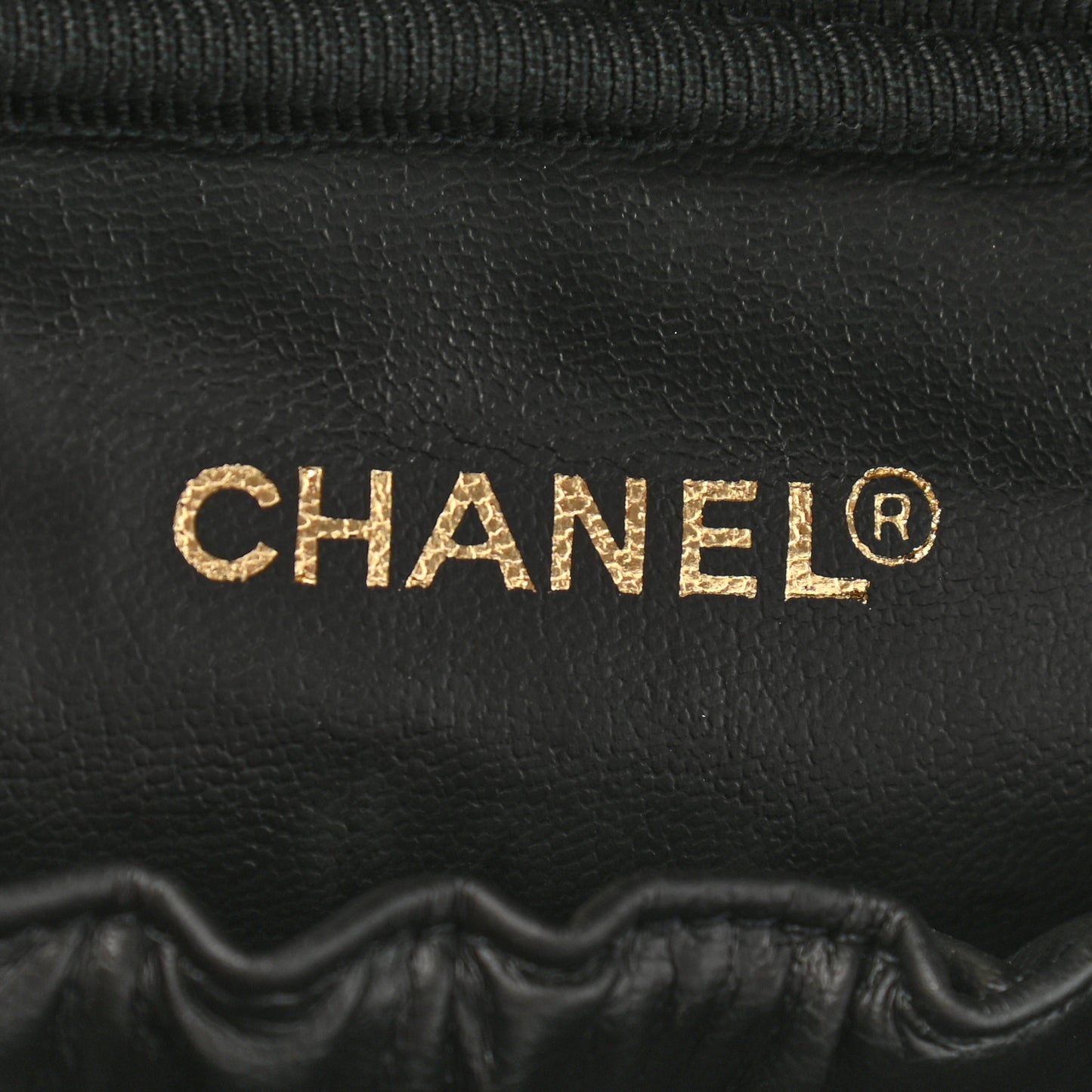 Lambskin Vanity Cosmetic Case Black
