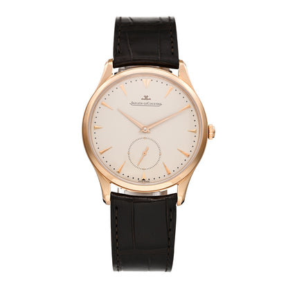 Jaeger-LeCoultre 18K Rose Gold Alligator 40mm Master Grande Ultra Thin Automatic Watch Ivory 174.2.90.S 1 of 5