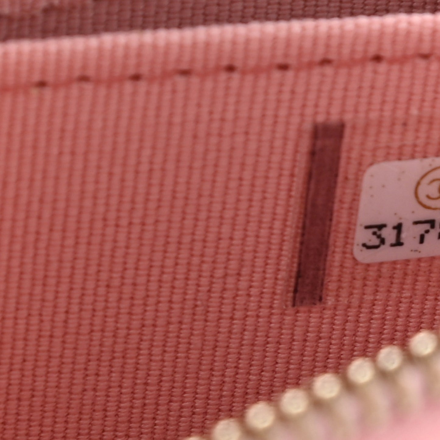 Caviar Quilted Zip Coin Purse Light Pink