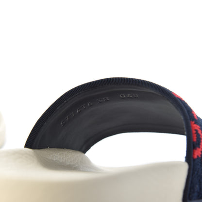 Gucci Terry Cloth GG Monogram Slide Sandals 38 Blue Red 7 of 8