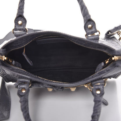 Balenciaga Calfskin Crocodile Embossed Giant 12 Gold Hardware Mini City Gris Beton 5 of 7