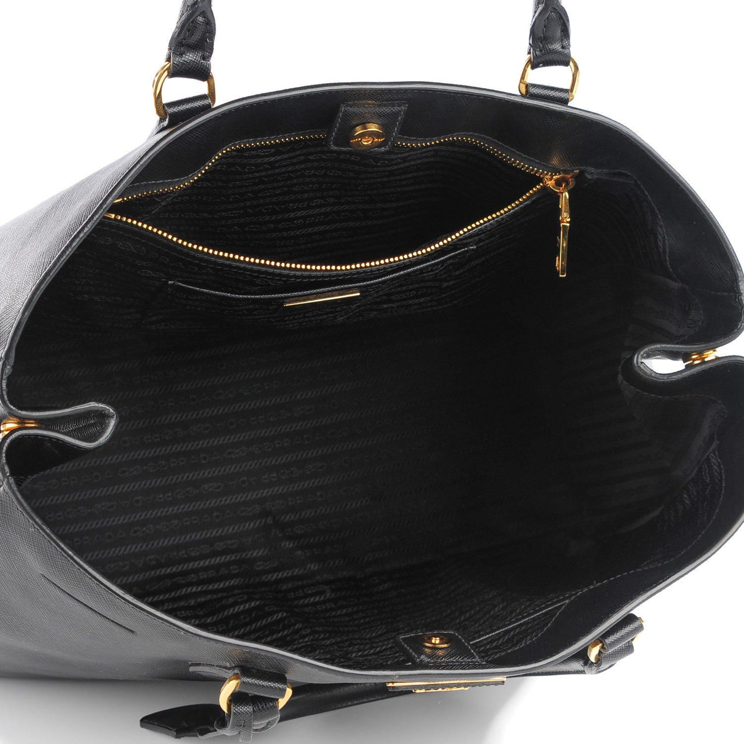 Prada Saffiano Lux Large Tote Nero Black 6 of 10