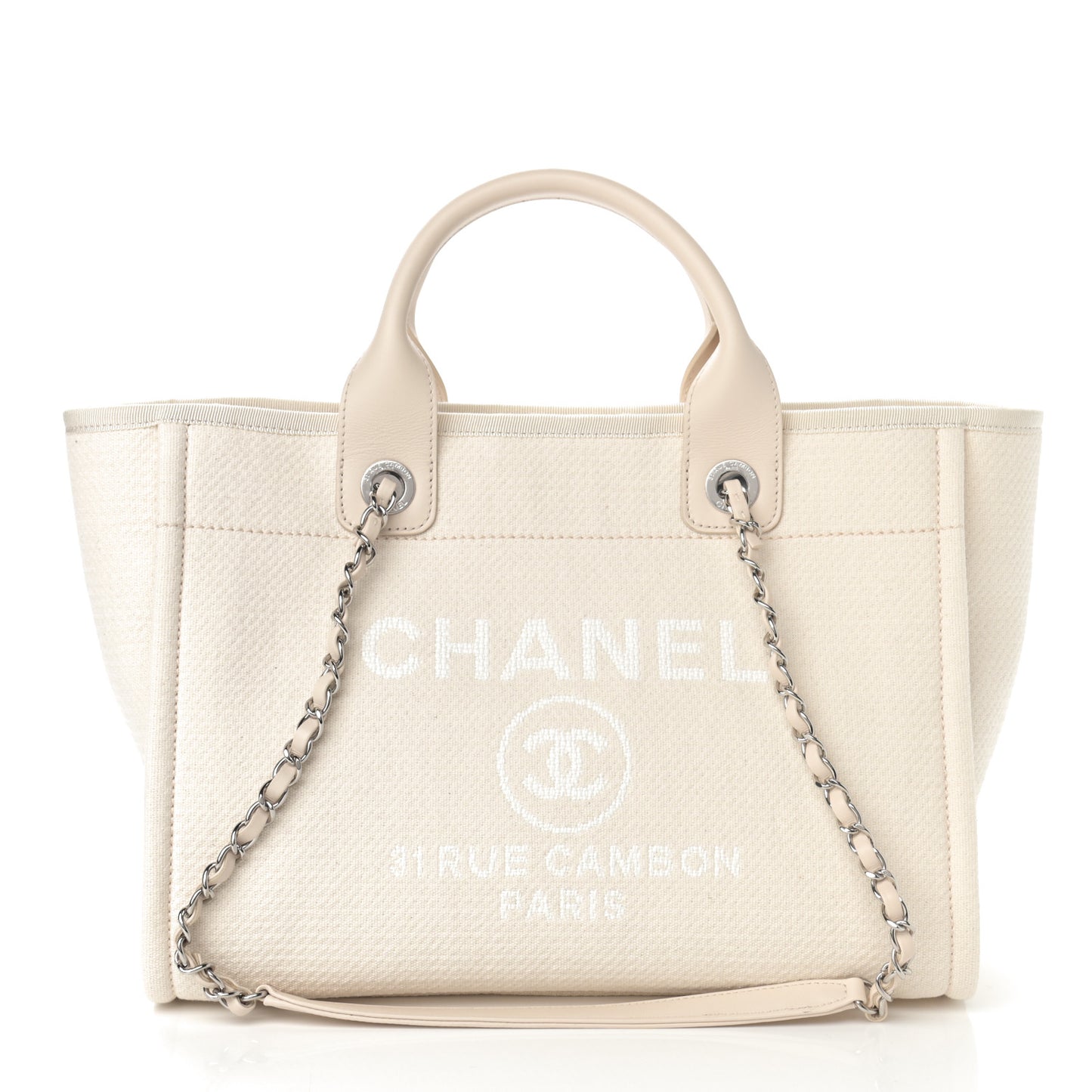 Mixed Fibers Small Deauville Tote White