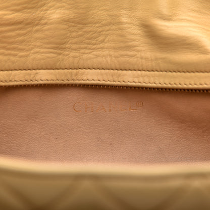 Chanel Lambskin Quilted Shopping Tote Beige 8 of 10