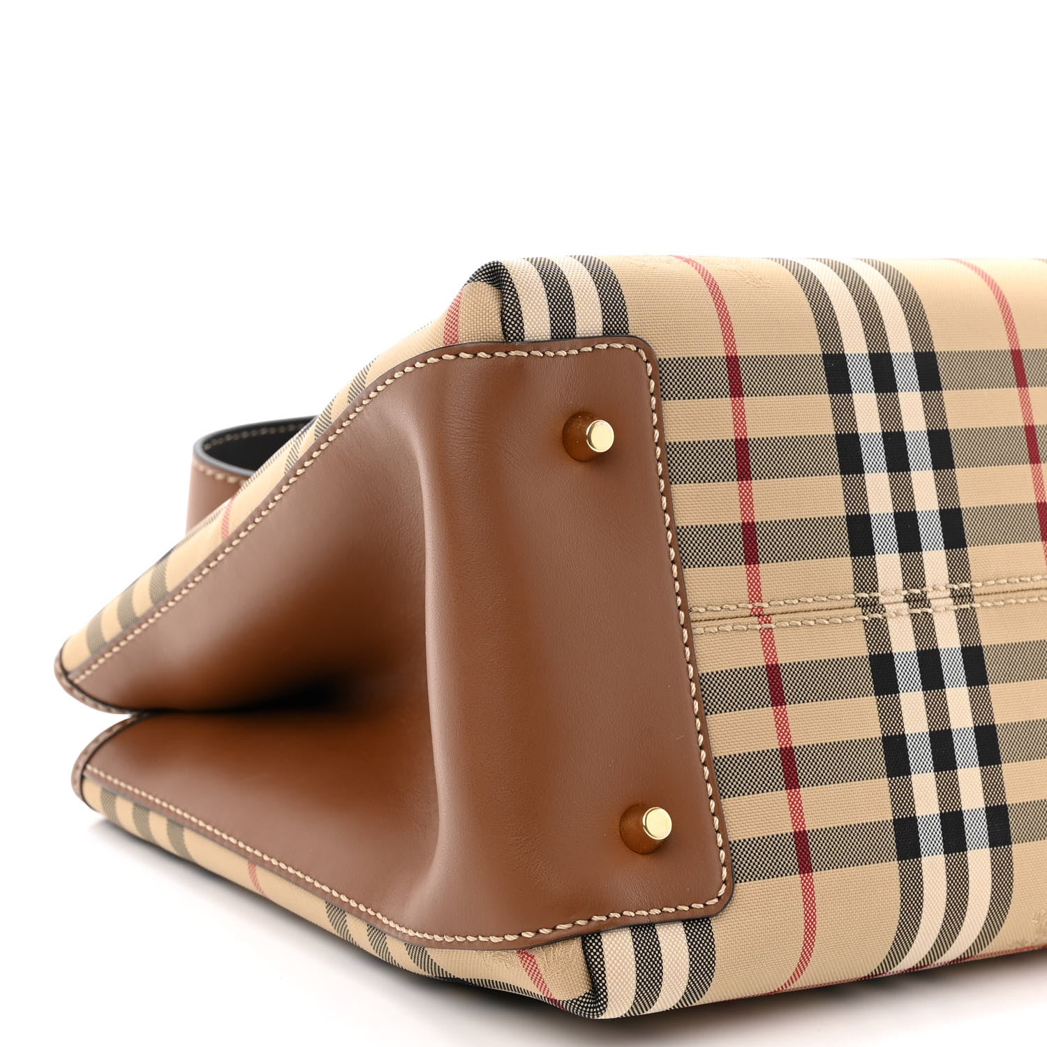 Burberry Horseferry Check Medium Ballingdon Tote Honey Tan 10 of 11