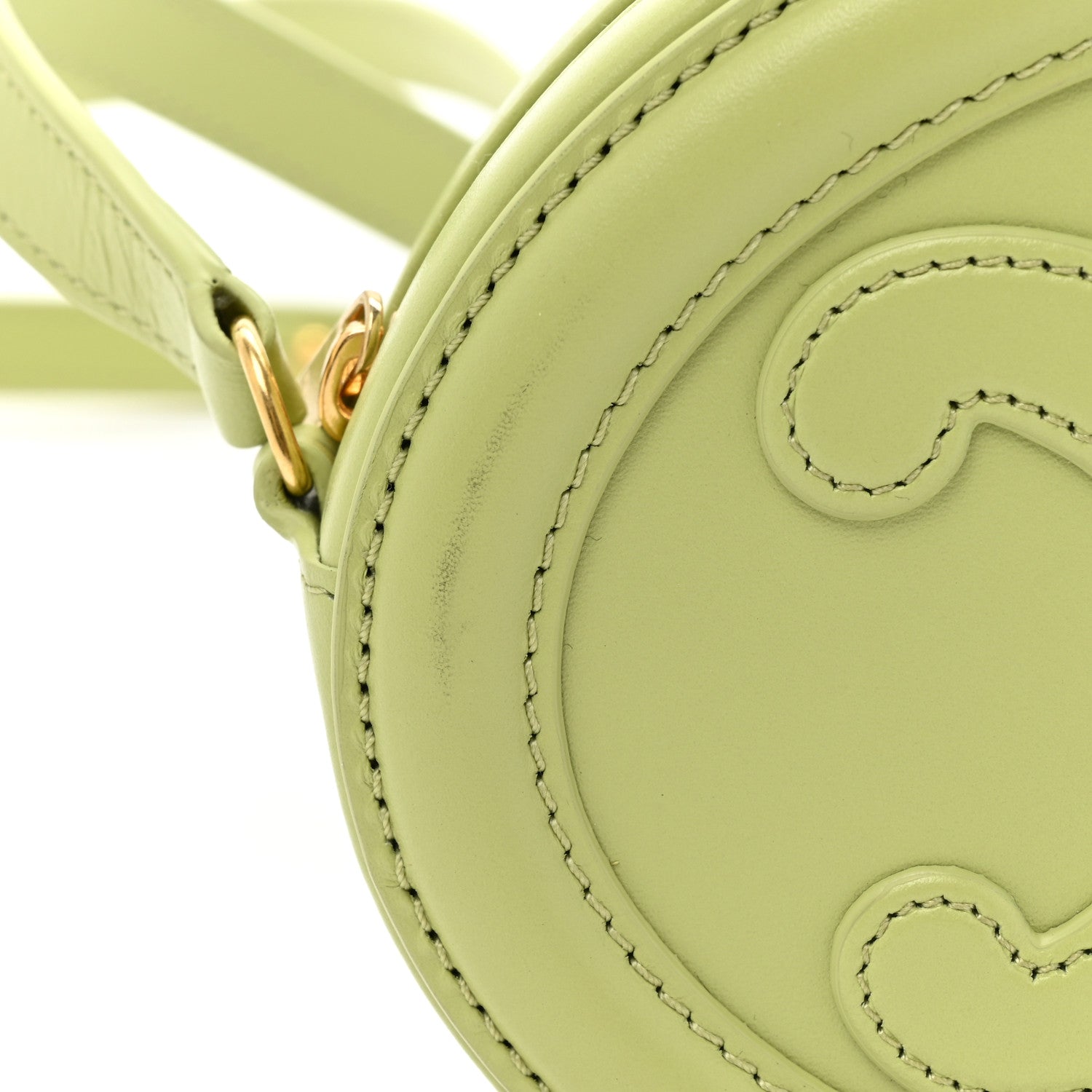 Celine Smooth Calfskin Cuir Small Triomphe Oval Purse Crossbody Light Jade 11 of 13