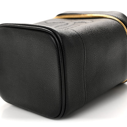 Chanel Caviar Vanity Cosmetic Case Black 10 of 10