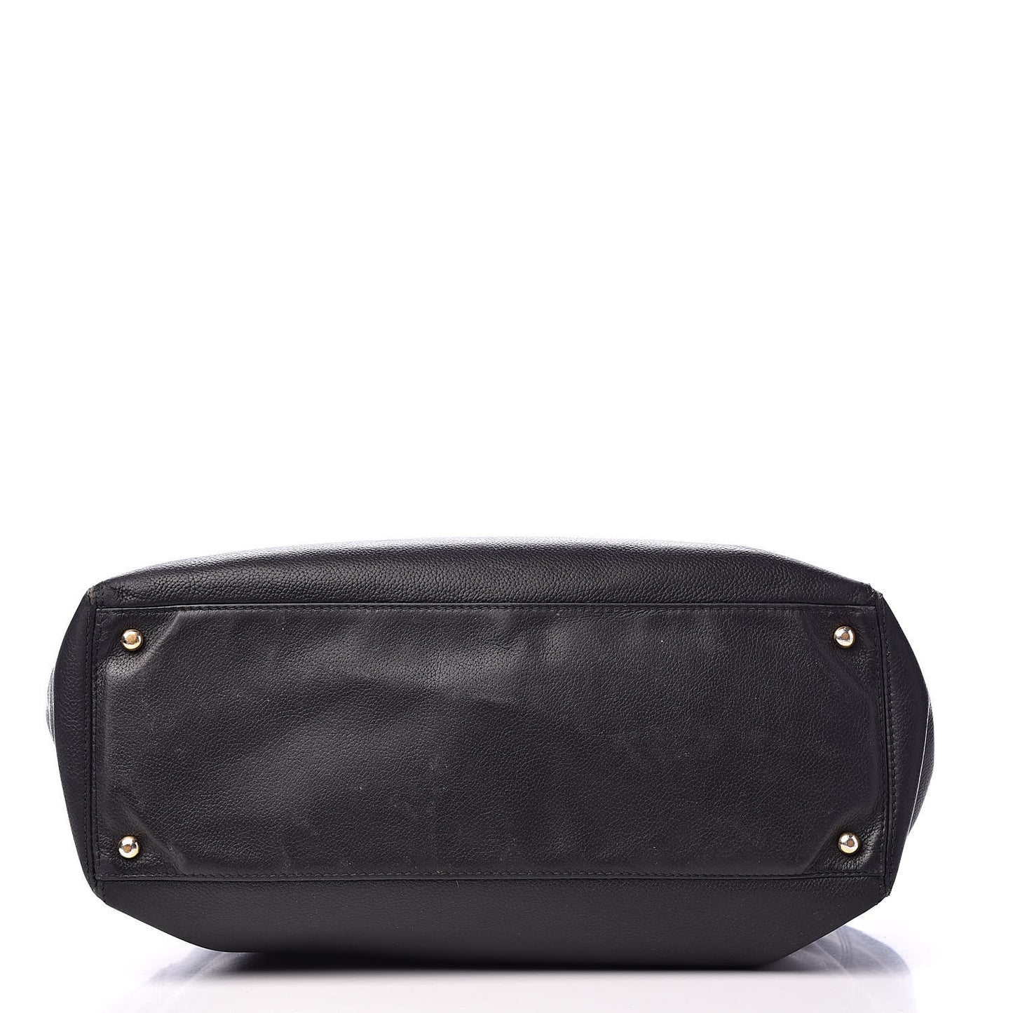 Calfskin Cerf Executive Shopper Tote Black