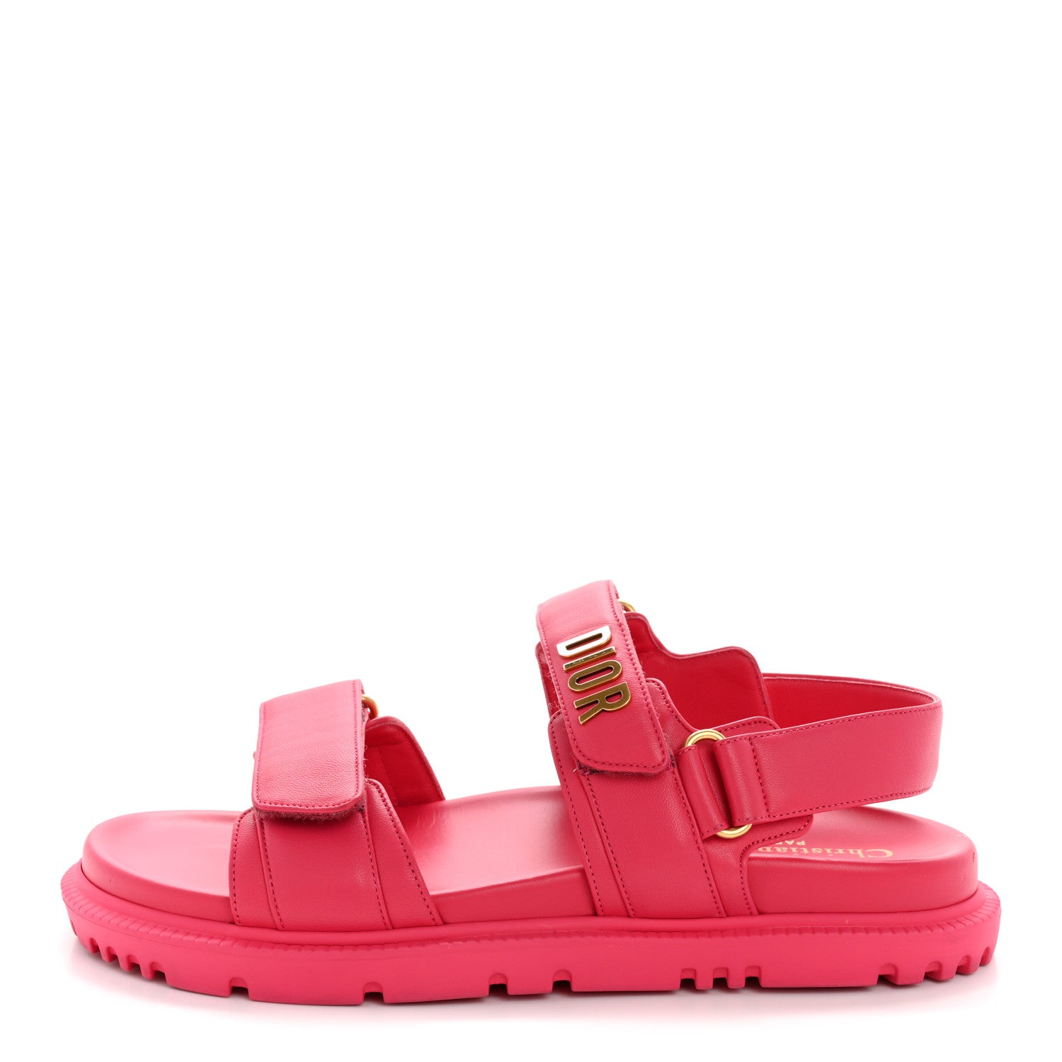 Christian Dior Lambskin Dioract Sandals 39 Raspberry 1 of 18