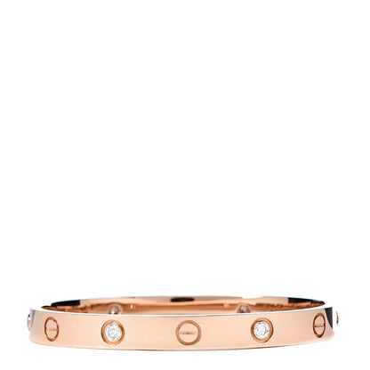 Cartier 18K Pink Gold 4 Diamond LOVE Bracelet 16 3 of 6