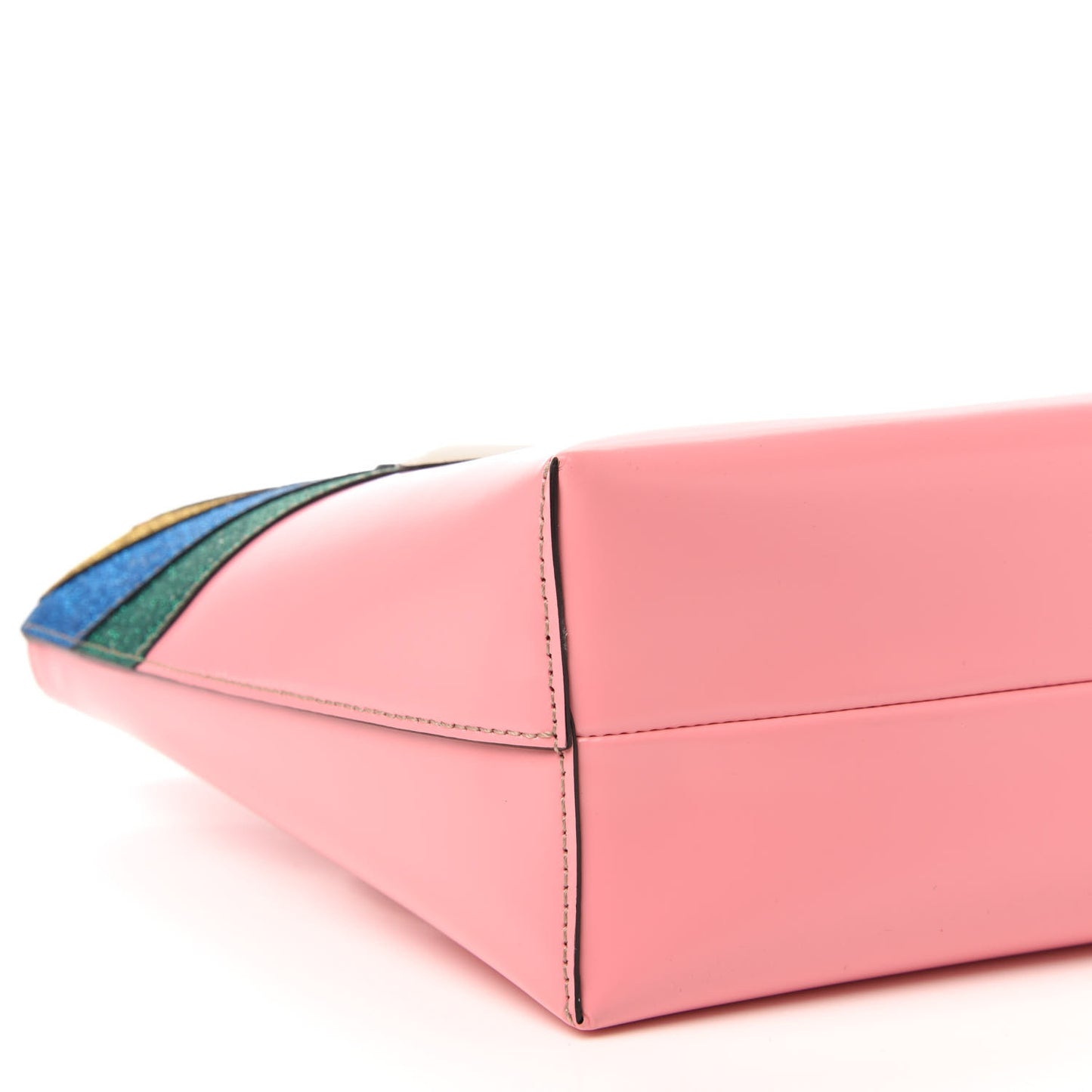 Calfskin Childrens Rainbow Tote Lotus Pink Crop Multicolor
