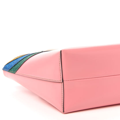 Gucci Calfskin Childrens Rainbow Tote Lotus Pink Crop Multicolor 6 of 11
