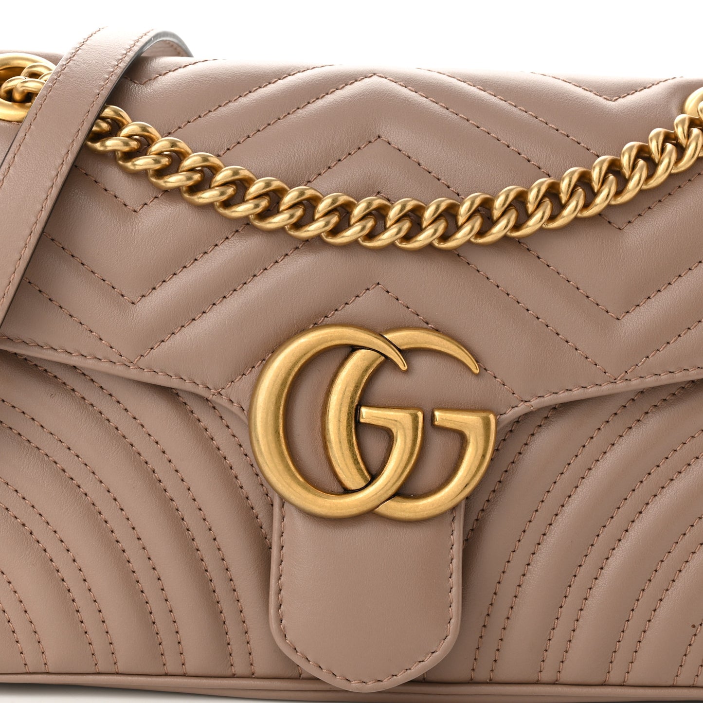 Calfskin Matelasse Small GG Marmont Shoulder Bag Porcelain Rose