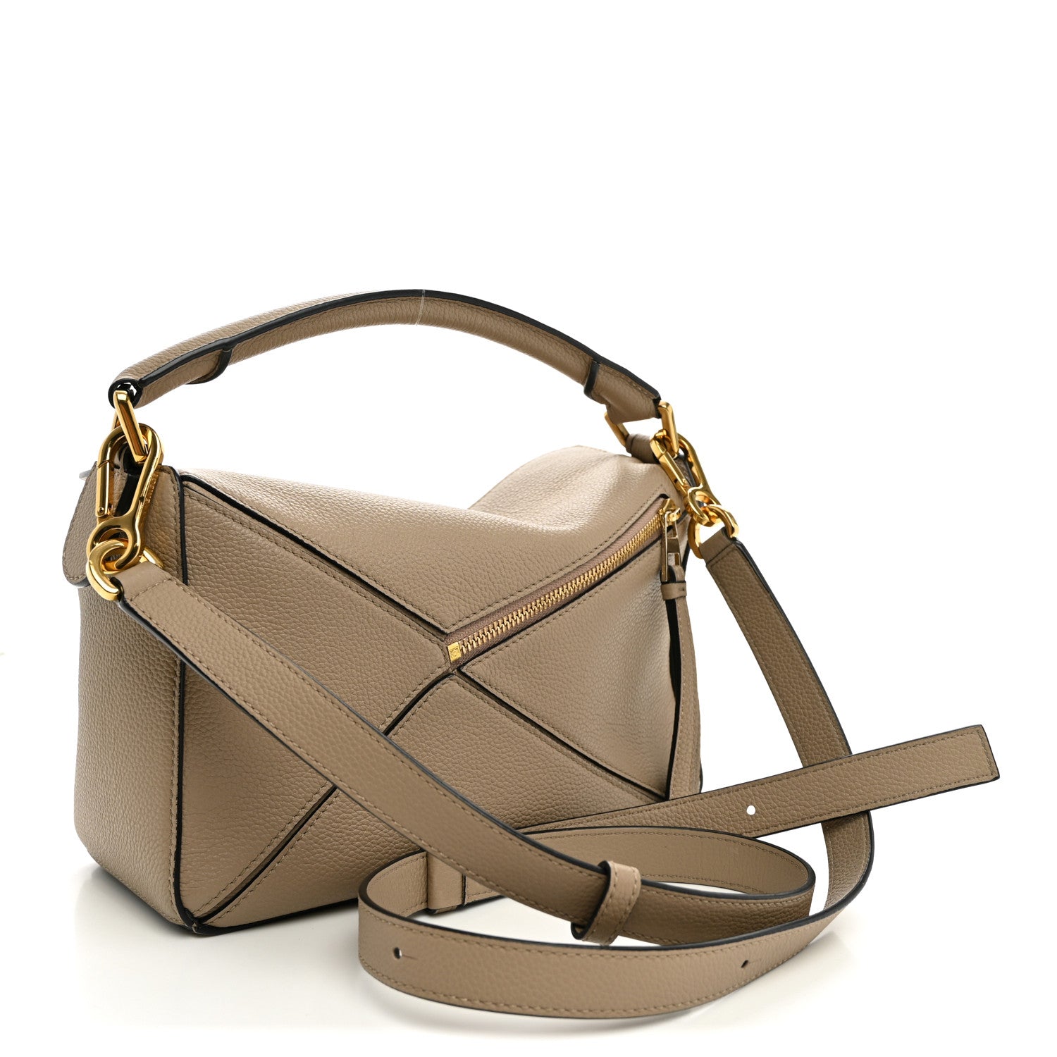 Loewe Grained Calfskin Small Puzzle Bag Sand 3 of 9