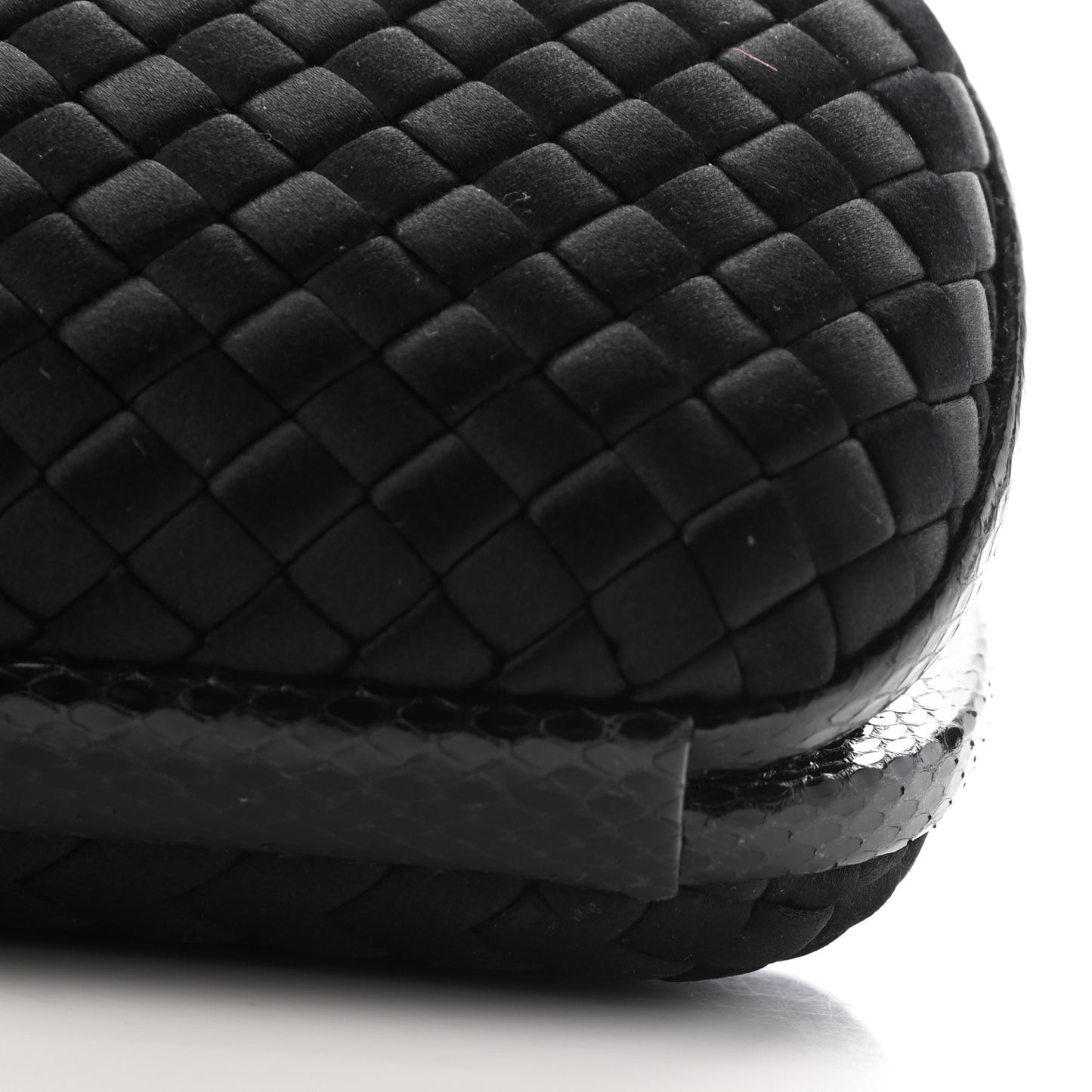 Satin Ayers Intreccio Impero Stretch Knot Clutch Black