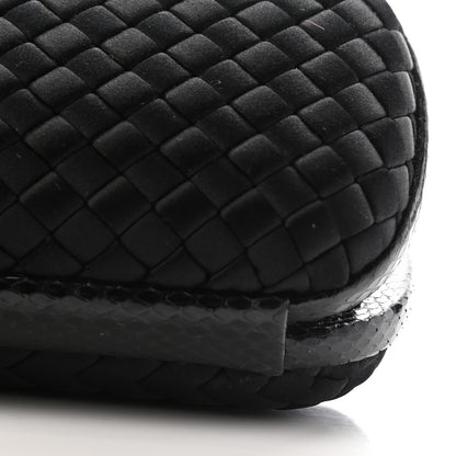 Bottega Veneta Satin Ayers Intreccio Impero Stretch Knot Clutch Black 8 of 9