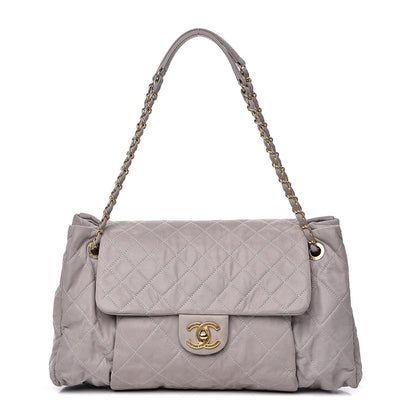 Chanel Iridescent Calfskin Large Chic Quilt Flap Gris 1 of 13