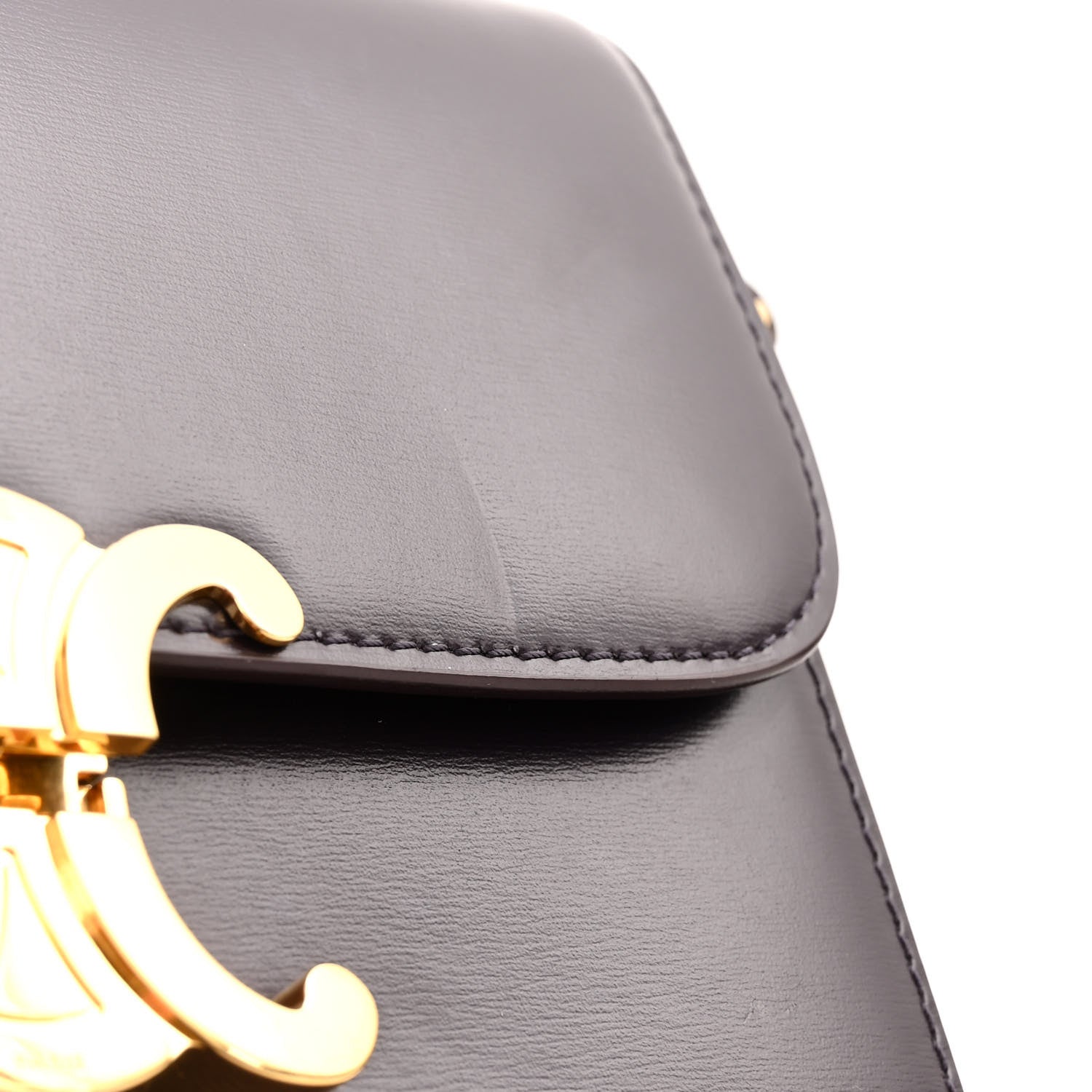 Celine Shiny Calfskin Teen Triomphe Aubergine 11 of 13
